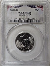 2011-D 25C PCGS MS66 - Clad Glacier Quarter