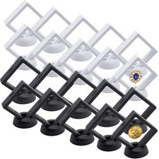 20PCS Floating Display Stand, 3D Transparent Frame Holder Small Case, Storage...