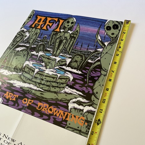 OG AFI Art of Drowning 2000 vintage 13x19 promo tour poster Y2K Pink Nitro Havok - Picture 7 of 12