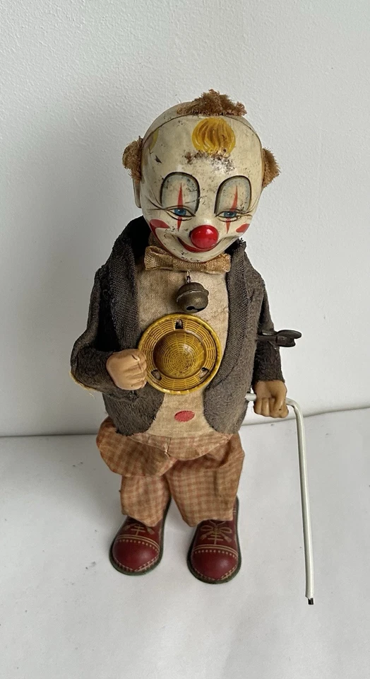 Ancien automate clown made in Japan années 50 en tôle lithographiée jouet ancien - Photo 2/4