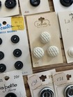 Vintage Lot Of 96 Black White And Gray Buttons Costumers, Lapetite, Etc — photo 7
