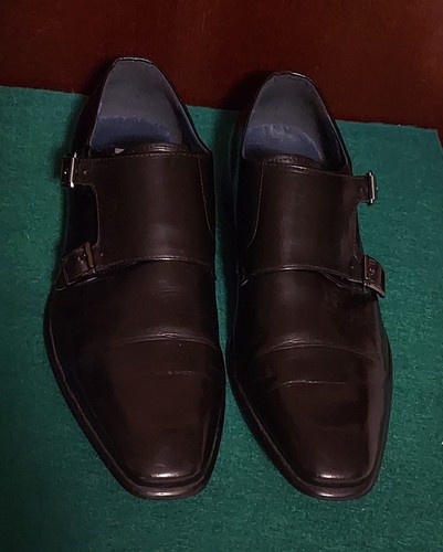 STEVE MADDEN "BOWEN" MEN'S BLACK LEATHER DOUBLE MONK STRAP DRESS SHOES SIZE 13 M - Picture 9 of 13