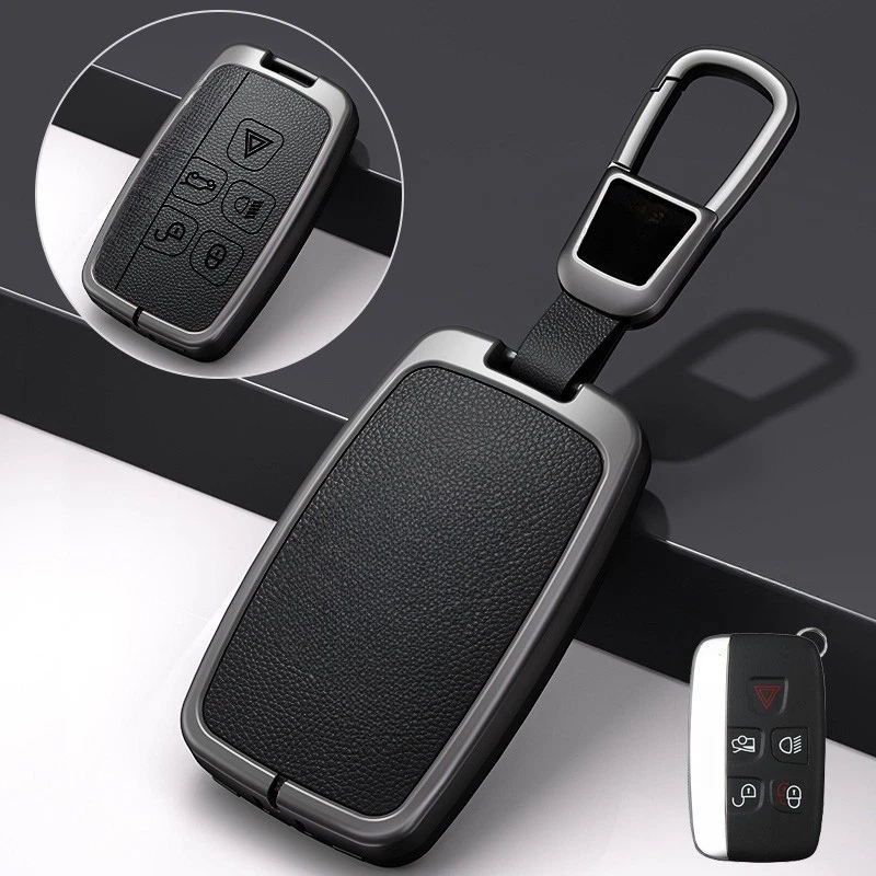 Funda con llavero inteligente de cuero de aleación de zinc para Jaguar XE XF XJ XJL Foto 3 de 4