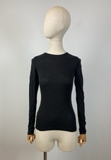 Camisa ICEBREAKER 200 Para Mujer Negra Merino Bodyfit Manga Larga Capa Base Talla S