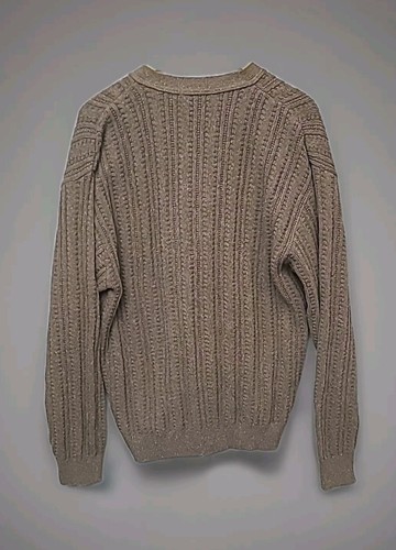 Vintage Bill Blass Pullover Herren L Grün Zopfmuster Opa Strickjacke Made in USA - Bild 2 von 12