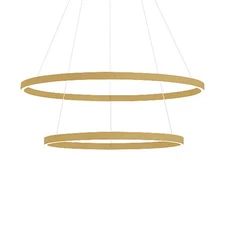 Dainolite Circulo 97W Chandelier, Brass/White Acrylic Diffuser - CIR-3397C-AGB
