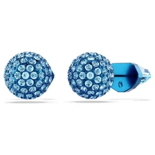 SWAROVSKI LUCENT STUD EARRINGS PAVE BALL BLUE FINISH CRYSTALS/PVD 5680693