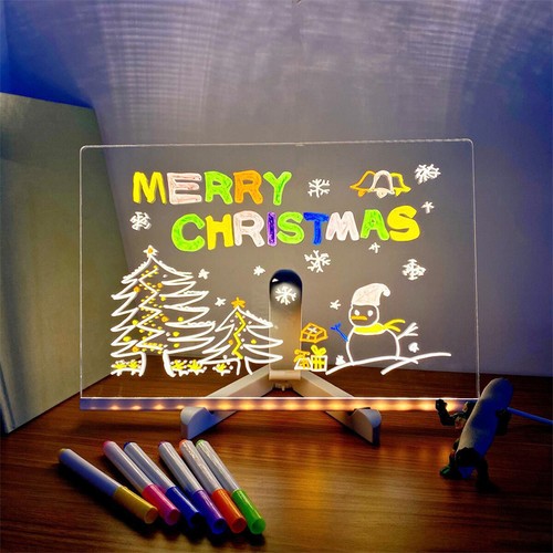 Acrylic Transparent LED Writing Message Note Board for Office Classrooms Houses