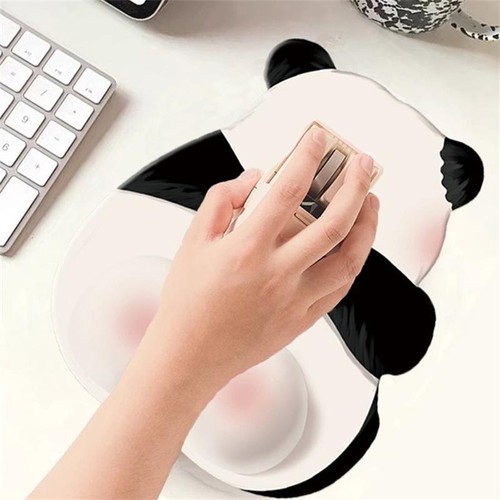 Cute Pink Butt Panda Mouse Pad Silicone Wrist Pad No Slip Office Mouse Hand Rest - Imagen 6 de 13