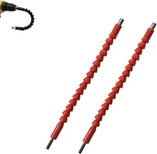 Superbit,Flexible Drill Bit Extension from any Angle,Super 2pcs, Red 