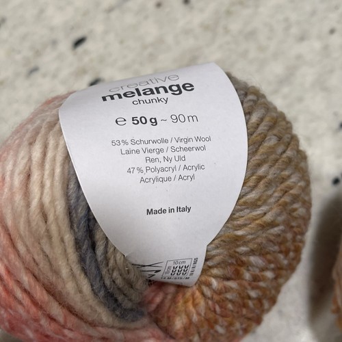 Rico Creative Melange Chunky Knitting and Crochet Yarn Lot Of 2 Wool #37 8920 - Picture 8 of 9