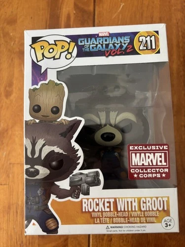 Funko Pop! Vinyl: Rocket with Groot Marvel Collector Corps Exclusive #211