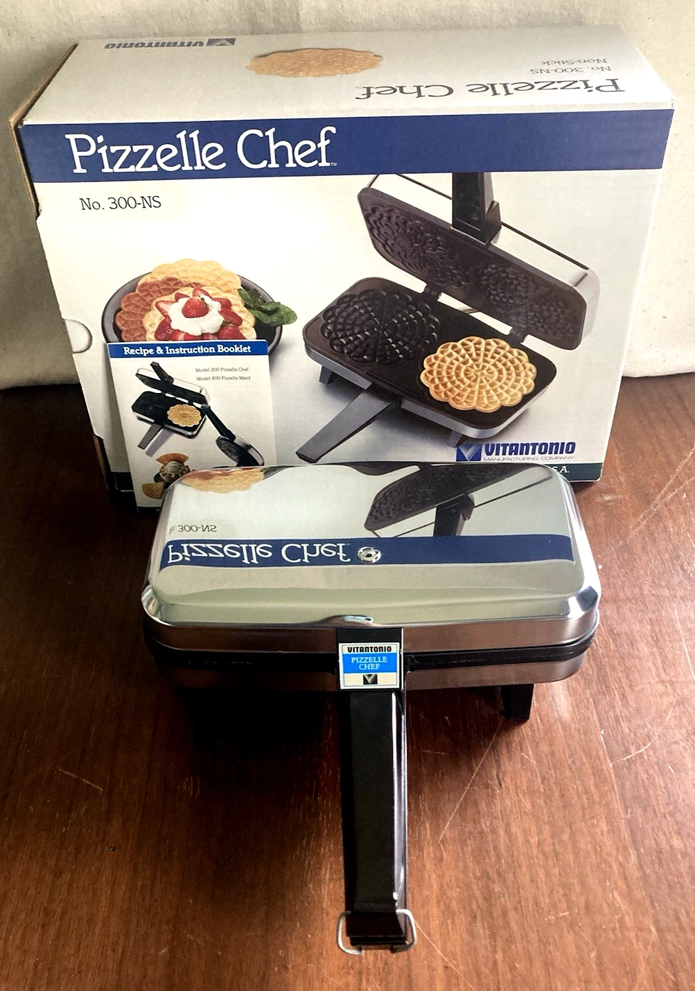 NEW Vitantonio Pizzelle Chef No.300-NS Italian Waffle Cookie Tested Working