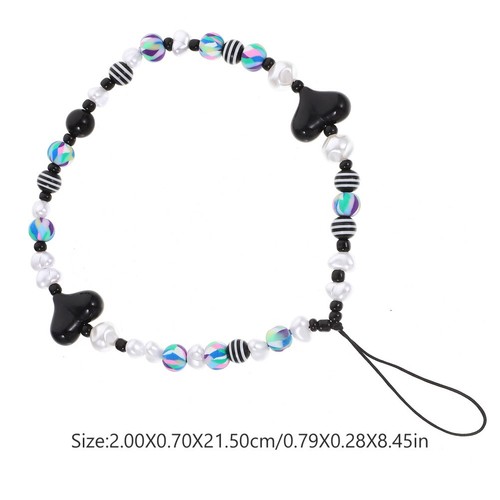 Perlen Telefongurt Anti-verlorene Telefonkette Herz Perlen Telefonkette - 第 12/12 張圖片