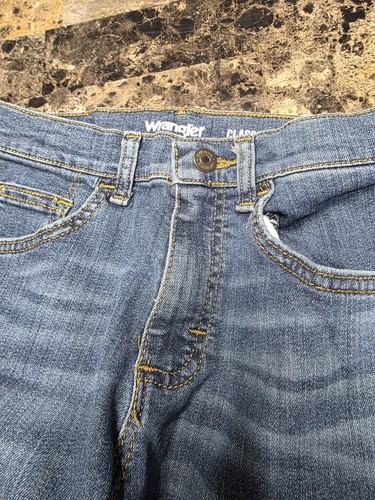 Wrangler Classic Straight Blue Jeans Adjustable Waist Youth Size 12 Slim - Picture 2 of 5