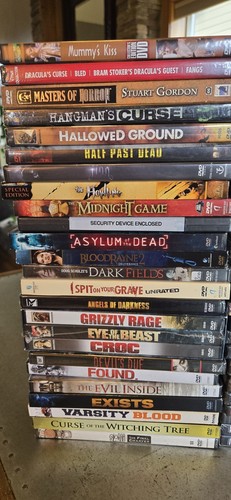 100 New Sealed DVDs! Indy Horror/Slasher/Cult/Occult/B Movies/OOP. Nice! - Foto 2 di 6
