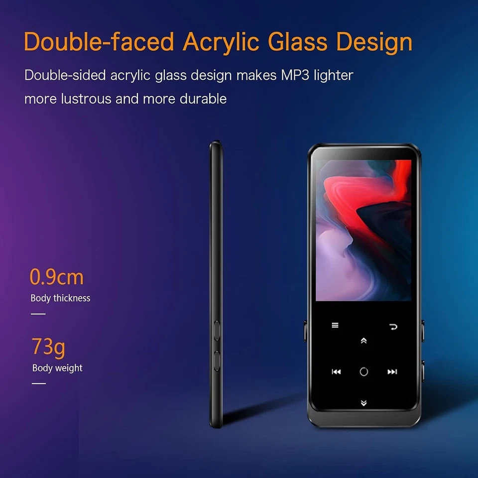 MIBAO 16GB MP3 Player Bluetooth Musik FM Radio Sound Recorder Lautsprecher Zubehör - Bild 3 von 4