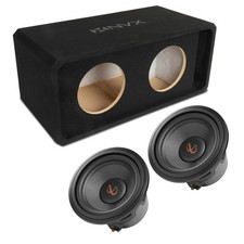 NVX NE102P Dual 10" Slot Ported 3/4" MDF Sub Enclosure w/ 10" Car Subwoofer