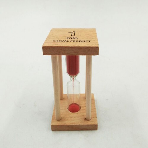 1 Minute Mini Wooden Sand Timer Hourglass Sandglass Gift Decor - Picture 11 of 11