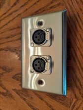 Pro Co WP1013 Single Gang Wallplate with 2 XLRF Connector RS, Steel