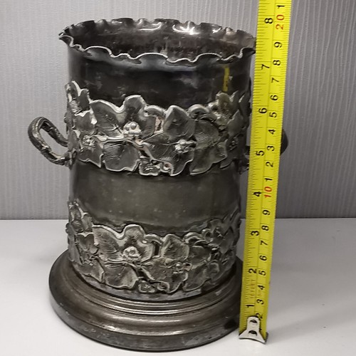 Antique Silver Plated Wine Bottle Holder Tall Coaster Victorian By Walker & Hall - Picture 14 of 14