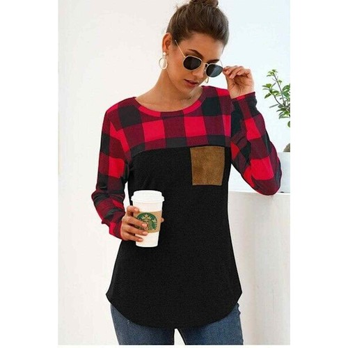 Red Buffalo Plaid LS Sweatshirt | eBay