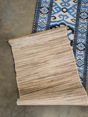 70" X 14" Japanese Table Runner Bamboo Table Blue Design Tea Mat Decor Chic - Picture 3 of 6
