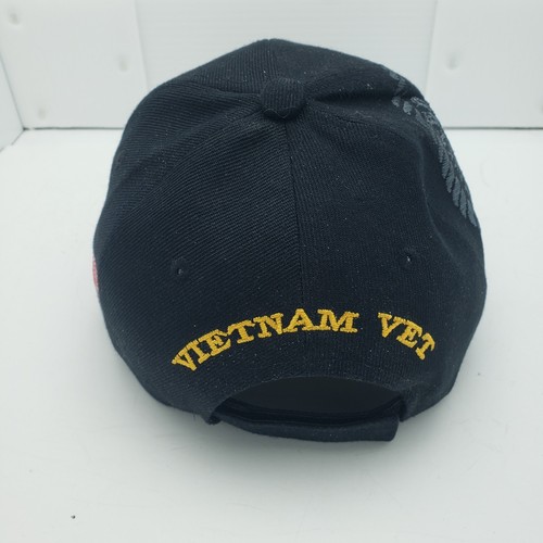 U.S. Army Veteran Cap Mütze schwarz Bänder Vietnam Veteran Flagge verstellbarer Verschluss - Bild 5 von 11