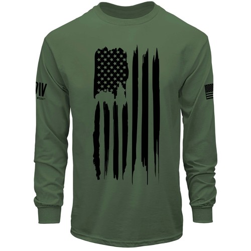 Mens Long Sleeve Shirt American Flag USA Patriotic T-Shirt - Picture 11 of 25