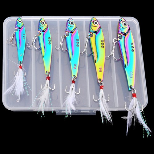 Lote de 5 señuelos de pesca de hoja de metal duros VIB Crankbait gancho lucio lubina trucha cebo - Imagen 27 de 30