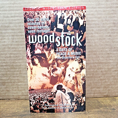 WOODSTOCK 1970 Music Documentary Director's Cut VHS Video 2-Tape Widescreen Ed. 85391354932 | eBay WOODSTOCK 1970 Music Documentary Director's Cut VHS Video 2-Tape Widescreen Ed. 85391354932 | eBay