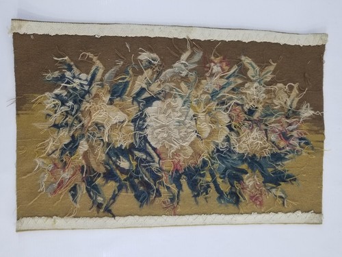 Antique French Aubusson Floral Tapestry 50x32cm - Picture 12 of 14