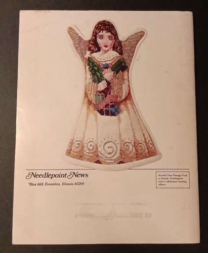 Needleport News  Christmas Tree Pillow Stockin Needlepoint Pattern Nov/Dec 1984  - Picture 2 of 7