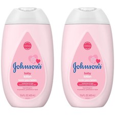 2-New Johnson's Baby Moisturizing Mild Pink Baby Lotion with Coconut Oil for Del