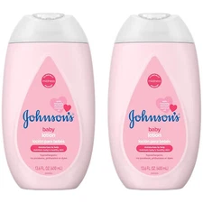 2-New Johnson's Baby Moisturizing Mild Pink Baby Lotion with Coconut Oil for Del