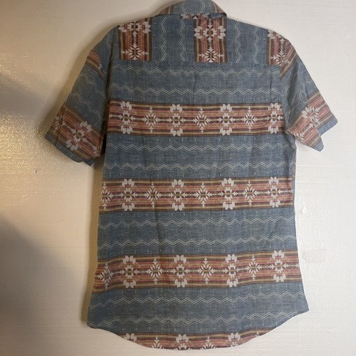 Carbon Aztec Southwest Button Down Short Sleeve Shirt size large - Picture 4 of 5