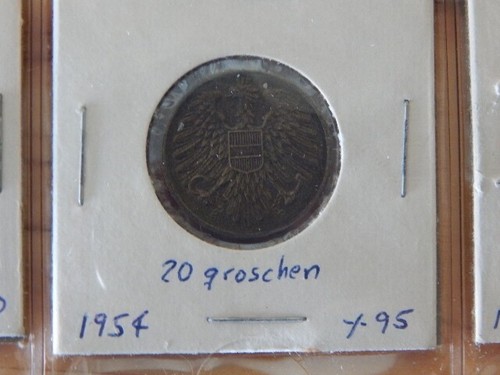 LOT of 13 Austria Groschen Coins-1935 50g, 1954 20g, 1925 10g, 1931 5g, 1928 2g - Picture 11 of 21