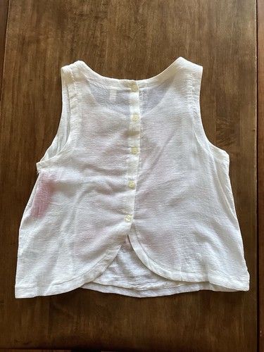 NEU Xhilaration Boho weiß bestickt ärmellos Tank Top, Größe Medium Neu mit Etikett - Bild 2 von 5