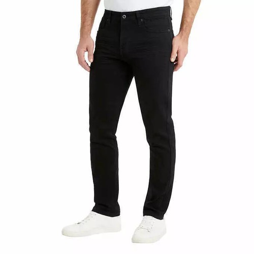 Kenneth Cole Men's Straight Fit 2 Way Stretch Denim Jeans - Picture 16 of 30