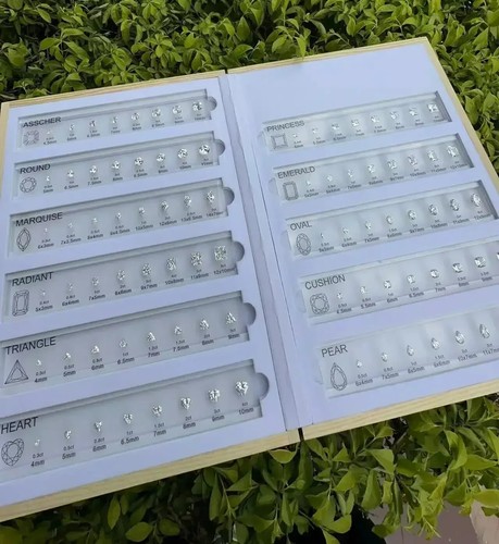 Juego de tabla de comparación personalizada tamaño anillo referencia todas las formas 5A circonita cúbica - Imagen 12 de 36