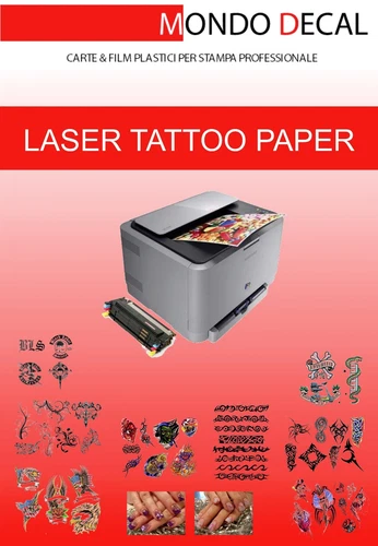 PAPEL para TATUAJE TEMPORAL, hojas tamaño A4, impresion LASER 