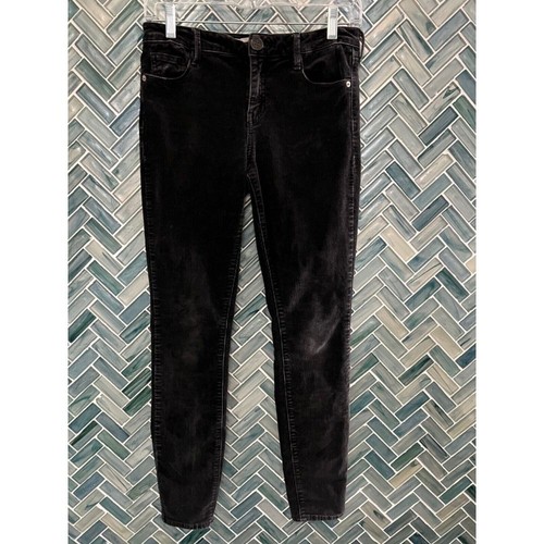 BRANDY MELVILLE WASHED BLACK STRETCH 5 POCKET CORDUROY SKINNY PANTS JEANS 26