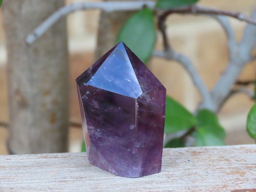 Dark Purple Amethyst Crystal Generator 52mm Tall Polished Crystal Piece 67Grams - Imagen 1 de 9