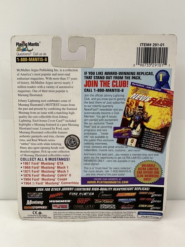 Rare Johnny Lightning Mustang Illustrated Ford Coupe White Lightning Chase - Picture 2 of 4