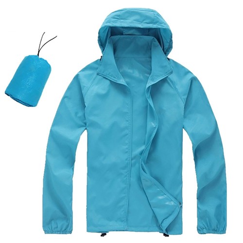 Women Solid Colored Hooded Long Sleeved Jacket Windbreaker Outdoor Sports Jacket - Picture 8 of 50