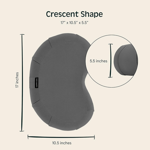 Cojín de meditación Retrospec Sedona Zafu relleno de cascos de trigo sarraceno - almohada de yoga - Imagen 4 de 12