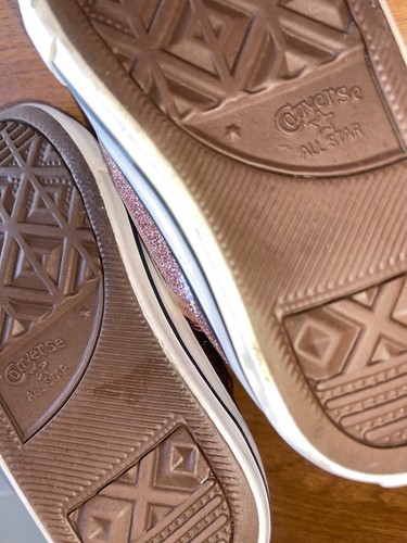Zapatillas deportivas Converse Child All Star rosa metálico correas bajas talla 8 niños - Imagen 9 de 10