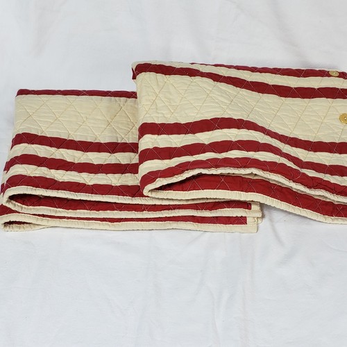 2 Ralph Lauren French Rivera Almohada Estándar Rojo Falso Acolchado Casa de Campo - Imagen 10 de 11