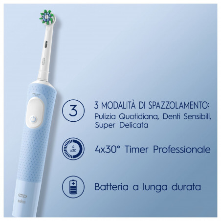 Oral-B Vitality Pro Duo Coppia Spazzolini Elettrici 1 Nero e 1 Azzurro - Imagen 6 de 10