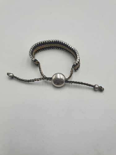 Genuine Links London Black & Gold Colour Friendship Bracelet, Fully Hallmarked - Picture 5 of 12
